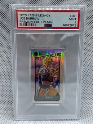 2020 Panini Legacy LSU Joe "Burreaux" Burrow Premium Edition Mini RC PSA 9 - Image 1 of 4