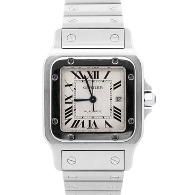 UNPOLISHED Cartier Santos Galbee 29mm IVORY ROMAN Steel Automatic 2319 W20055D6 - Image 1 of 4