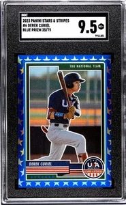 2023 Panini Stars & Stripes Blue Prizm Derek Curiel #6 /75 SGC 9.5 - Picture 1 of 2