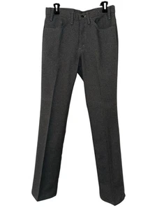 VTG Levis Pants Mens 32x30 Tall Gray Dacron Straight Leg Slacks 90s Grandpa Core - Picture 1 of 5