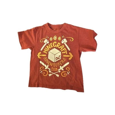 Mojang Minecraft Adventurers Club T 恤,青少年/青少年 18 码,红色 — 第 1/4 张图片