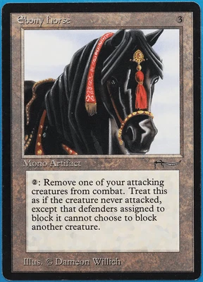 Ebony Horse Arabian Nights PLD Artifact Rare MAGIC CARD (ID# 497545) ABUGames - Image 1 of 2