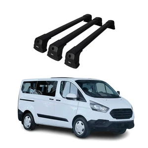Dachträger für Ford Transit Custom / Tourneo Custom 2013-2022 75kg Schwarz 3 tlg - Bild 1 von 10