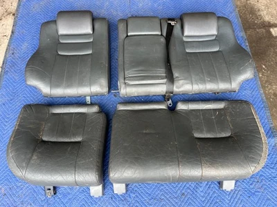 Juego de cojines de asiento trasero de cuero carbón para camioneta Volvo 940 740 1992-1995 OEM #3265EM Foto 1 de 4