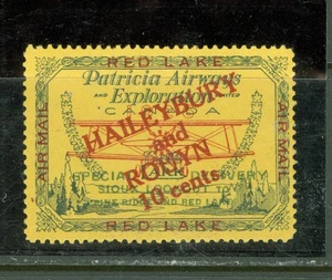 CANADA #CL14 PATRICIA AIRWAYS TYPE A OVPT MINUTE GLAZED GUM SPOT THUMB PRINT MNH - Picture 1 of 2