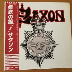 SAXON STRONG ARM OF THE LAW JAPAN LP OBI P-10971G - Picture 1 of 7
