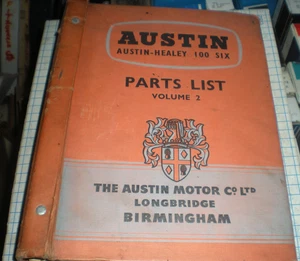 AUSTIN-HEALEY 100 SIX PARTS LIST VOLUME 2 ( FEB 1957) - Picture 1 of 5