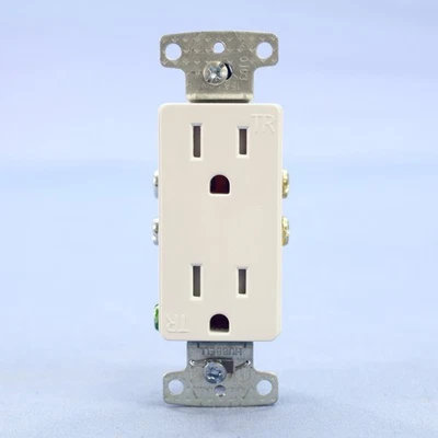 Hubbell RRD15SWTR branco 15A receptáculo decorador resistente a adulterações 125V a granel - Imagem 1 de 4