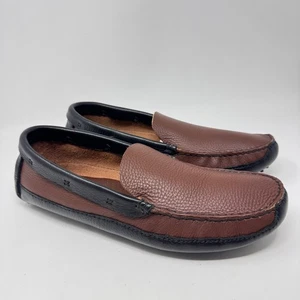 Minnetonka Men's Leather Driving Moccasins – Brown & Black, Size 14 - Picture 1 of 12