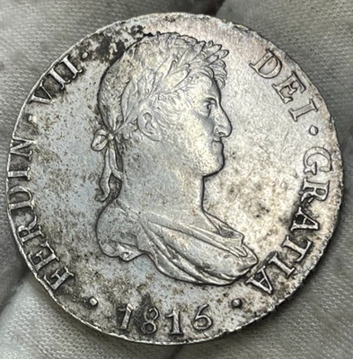 1815 Mexico 8 Reales Silver Coin Great Condition High Value - Image 1 of 4