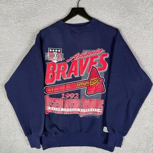 Vintage Atlanta Braves Sweatshirt 1992 Herren Medium Crew Neck MLB Baseball - Bild 1 von 8