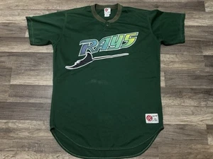 Maglia vintage Tampa Bay Devil Rays BP uomo verde MLB made in USA Major League #40 - Foto 1 di 9