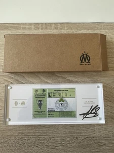Billet Collector de l’Olympique de Marseille signé auto Basile Boli - Photo 1/6