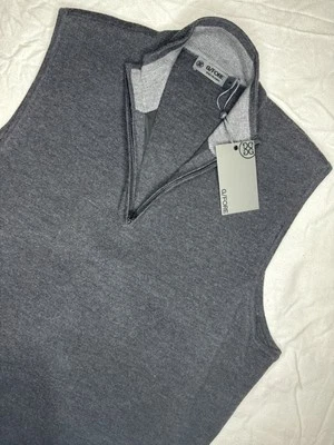 G/FORE Men's Gray Merino Wool Tech Lined Slim Fit Golf Vest Medium NWT $250 - Image 1 of 4