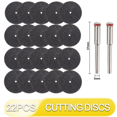 22pc Resin Cutting Resin Disc Cut Off Wheel Dremel Rotary Drill Tool 3mm Mandrel - Image 1 of 4