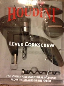 Choose Red or Black~Metrokane Houdini Lever Style Corkscrew Set-ship free - Picture 1 of 1