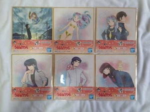 Urusei Yatsura Mini Shikishi Paper 6 sheets set Ichiban Kuji from Japan BANDAI - Picture 1 of 2