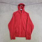 Nike Hoodie Mens L Large Red Pullover Sweater Pocket Athleisure Swoosh