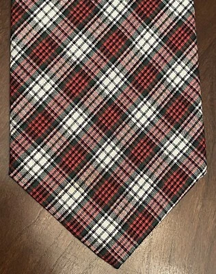 Corbata de cuello vintage bajo rojo verde 100 % algodón para hombre hecha en EE. UU. Foto 1 de 4