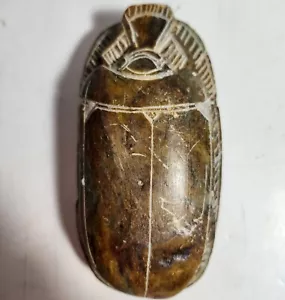 Rara statua antica egizia grande sigillo scarabeo in pietra ca 500bce - Foto 1 di 5