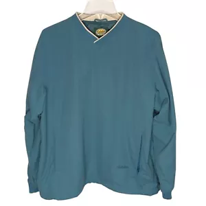 Cabelas Womens Outerwear Windbreaker Sz L Reg V-Neck Pullover Pockets Teal Aqua - Picture 1 of 12