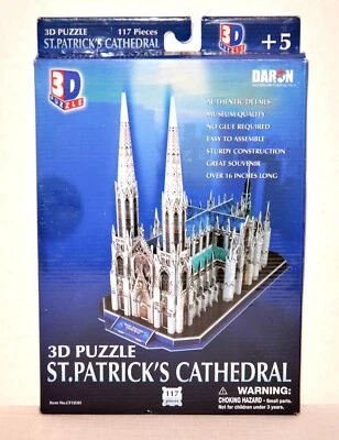 DARON Toys - 117 Piece 3-D Puzzle – “St. Patrick's Cathedral” - #CF103H - New - Image 1 of 4