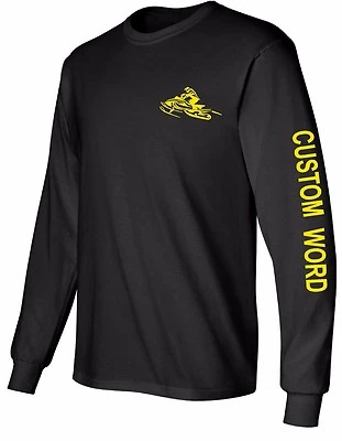 Camiseta MOTO DE NIEVE PERSONALIZADA Manga Larga ELIGE COLOR Ski-Doo Arctic Cat Polaris Yam Foto 1 de 4