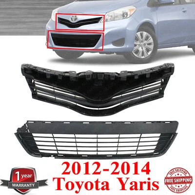 Conjunto de grade de para-choque dianteiro para Toyota Yaris CE L LE 2012-2014 - Imagem 1 de 4