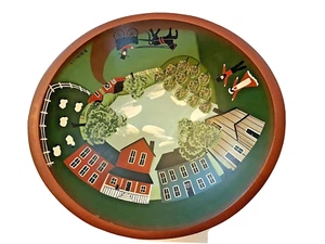 Kay Belter Signed Hand Painted Wooden Bowl Amish Buggy Excellent condition - Picture 1 of 5