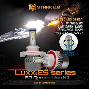 Stark 80W 9000LM Flip COB Chip LED Kit 6000K Headlight Hi / Lo - H13 9008 - Bild 1 von 10