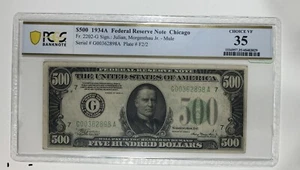 1934A $500 Federal Reserve Note PCGS VF35 - Picture 1 of 3