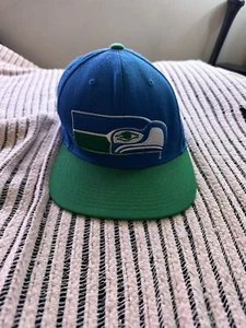 Seattle Seahawks Mitchell & Ness Vintage Logo Classic Snapback Hat Cap NFL - Picture 1 of 2
