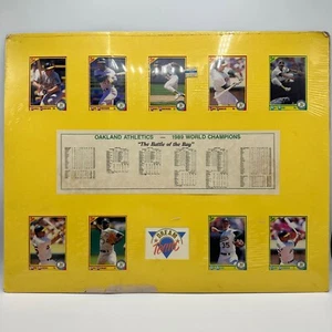 1989 Battle Of The Bay Poster Board With 1990's Score Oakland A's Cards - Picture 1 of 13