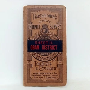 c1900 Oban District Bartholomew's Reduced Survey Map Sheet 11 Tourists Cyclists - Picture 1 of 7