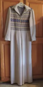 Scarce Vintage 1970s Fred Rothschild Stylish LONG Jumpsuit-Wide Leg Bell Bottoms - Picture 1 of 10