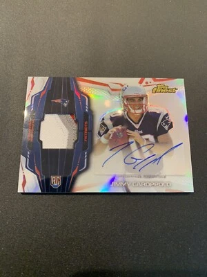 2014 Topps Finest Football #RAP-JG Jimmy Garoppolo Rookie Refractor Autographed - Image 1 of 2