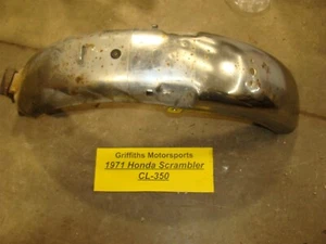 1971 72 HONDA Scrambler CL350 SL? oem chrome rear fender mud guard - Picture 1 of 11