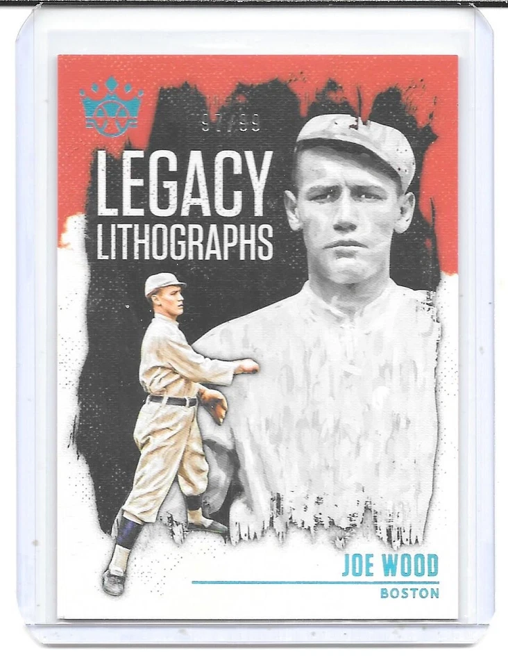 2021 Diamond Kings Legacy Lithographs Holo Blue #LL-16 Joe Wood (Red Sox)/99 - Image 1 of 1