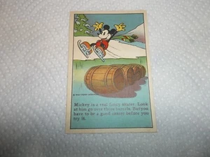 1930er MAIER'S BREAD MICKEY MOUSE SKATING FASS POCHIERTES EI REZEPT - Bild 1 von 2