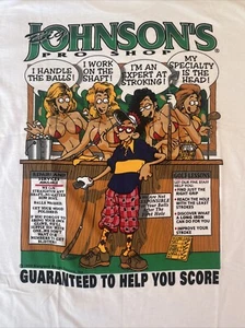 Vintage Rare Big Johnson Golf 90’s T-Shirt NOS Sexy Girls Funny Adult Humor SZ L - Picture 1 of 10