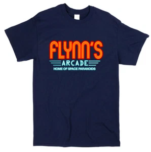 Flynn's Arcade T-shirt - Tron Inspired Retro 80s Gaming Film Movie - Mens Ladies - Picture 1 of 2