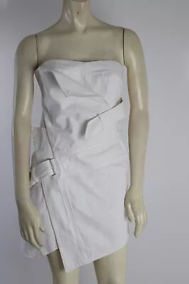 ALEXANDRE VAUTHIER White Cotton Strapless Straps Mini Dress Size 40 - Image 1 of 4