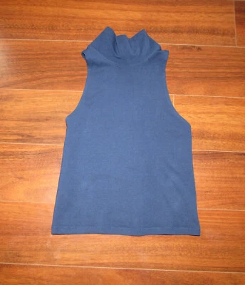 Camiseta sin mangas de yoga atlética recortada EXPRESS One ELEVEN ~ talla XS ~ azul marino cuello alto 38 Foto 1 de 3