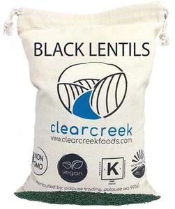 Clear Creek Black Beluga Lentils 4 lbs - Picture 1 of 6