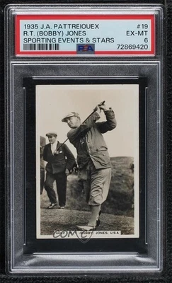 1935 Senior Service Sporting Events and Stars Tobacco Bobby Jones #19 PSA 6 - Image 1 of 2