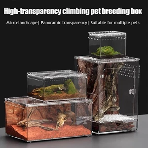Reptile Habitat Terrarium Breeding Box Acrylic Case Arboreal Tarantula Enclosure - Picture 1 of 21