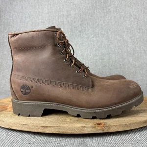 Timberland Classic 6 inch Waterproof Boots Mens 13 M Brown Leather Premium Ankle - Picture 1 of 13