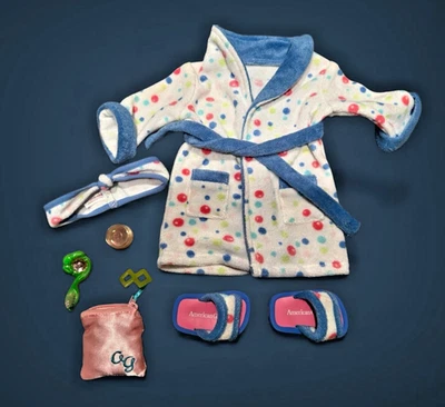Juego de bata burbuja American Girl con accesorios, bata, zapatillas y bolso Foto 1 de 4