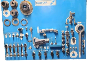 Lucas CAV DPA , DPS, and Simms Diesel Injection Pump Tool Board U/w/Test stands. - Foto 1 di 4