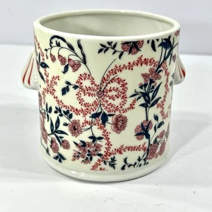 Estate Antique/ Vintage Rose Sea Shells Bow Porcelain Vase/ Brush Pot/Pen Cup - Picture 1 of 6